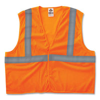 Glowear 8205hl Class 2 Super Economy Mesh Vest, Polyester, Orange, X-small, Ships In 1-3 Business Days