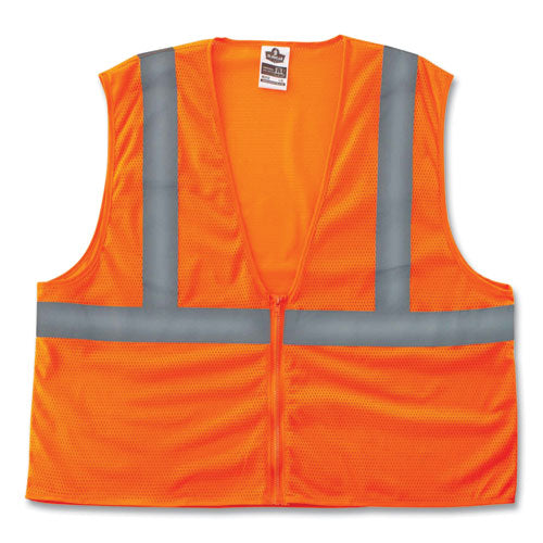 Glowear 8205z Class 2 Super Economy Mesh Vest, Polyester, Orange, Large/x-large, Ships In 1-3 Business Days