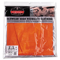 Glowear 8210z Class 2 Economy Vest, Polyester Mesh, Zipper Closure, Orange, L-xl