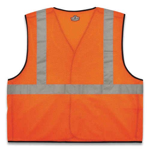 Glowear 8216ba Class 2 Breakaway Mesh Id Holder Vest, Polyester, Small/medium, Orange, Ships In 1-3 Business Days