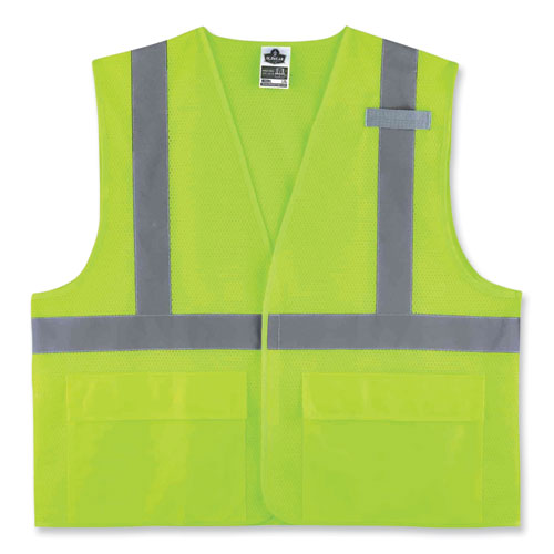 Glowear 8220hl Class 2 Standard Mesh Hook And Loop Vest, Polyester, Large/x-large, Lime, Ships In 1-3 Business Days