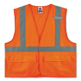 Glowear 8225hl Class 2 Standard Solid Hook And Loop Vest, Polyester, Orange, Small/medium, Ships In 1-3 Business Days