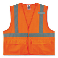 Glowear 8225hl Class 2 Standard Solid Hook And Loop Vest, Polyester, Orange, Large/x-large, Ships In 1-3 Business Days