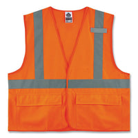 Glowear 8225hl Class 2 Standard Solid Hook And Loop Vest, Polyester, Orange, 2x-large/3x-large, Ships In 1-3 Business Days