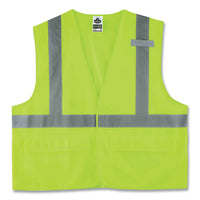 Glowear 8225hl Class 2 Standard Solid Hook And Loop Vest, Polyester, Lime, Large/x-large, Ships In 1-3 Business Days