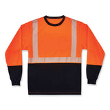 Glowear 8281bk Class 2 Long Sleeve Shirt With Black Bottom, Polyester, Medium, Orange, Ships In 1-3 Business Days