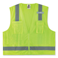 Glowear 8249z-s Single Size Class 2 Economy Surveyors Zipper Vest, Polyester, Medium, Lime, Ships In 1-3 Business Days