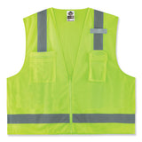 Glowear 8249z-s Single Size Class 2 Economy Surveyors Zipper Vest, Polyester, Medium, Lime, Ships In 1-3 Business Days