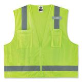 Glowear 8249z-s Single Size Class 2 Economy Surveyors Zipper Vest, Polyester, Large, Lime, Ships In 1-3 Business Days