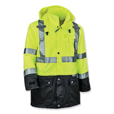 Glowear 8365bk Class 3 Hi-vis Rain Jacket Black Bottom, 3x-large, Lime, Ships In 1-3 Business Days