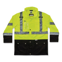 Glowear 8386 Class 3 Hi-vis Outer Shell Jacket, Polyester, Large, Lime, Ships In 1-3 Business Days