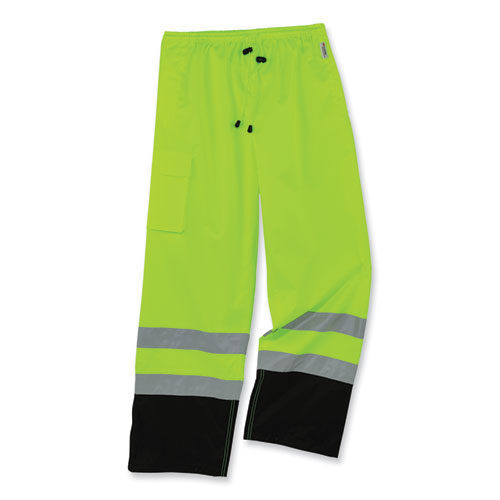 Glowear 8915bk Class E Hi-vis Rain Pants Black Bottom, Small, Lime, Ships In 1-3 Business Days