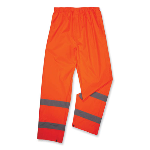 Glowear 8916 Class E Lightweight Hi-vis Rain Pants, Small, Orange, Ships In 1-3 Business Days