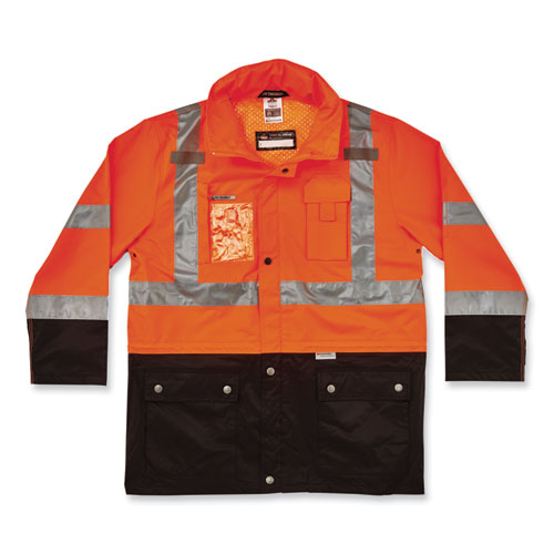 Glowear 8386 Class 3 Hi-vis Outer Shell Jacket, Polyester, X-large, Orange, Ships In 1-3 Business Days