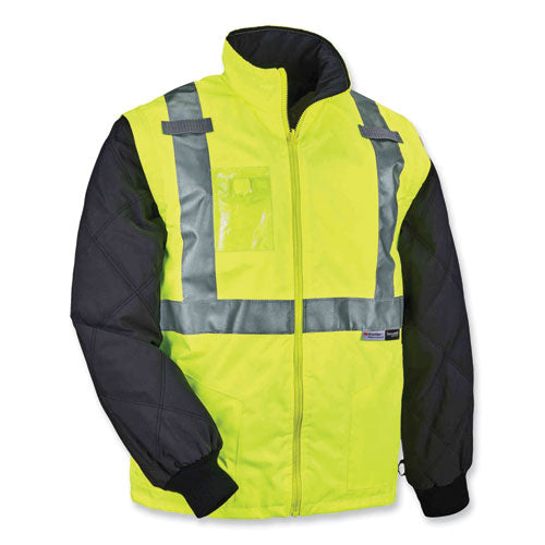 Glowear 8287 Class 2 Hi-vis Jacket With Removable Sleeves, Small, Lime, Ships In 1-3 Business Days