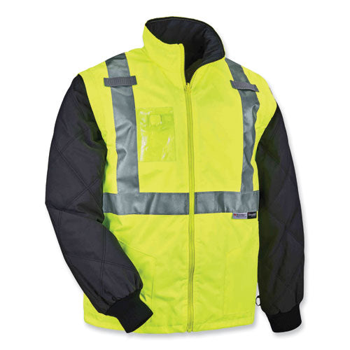 Glowear 8287 Class 2 Hi-vis Jacket With Removable Sleeves, Medium, Lime, Ships In 1-3 Business Days