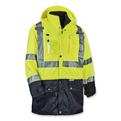 Glowear 8388 Class 3/2 Hi-vis Thermal Jacket Kit, X-large, Lime, Ships In 1-3 Business Days