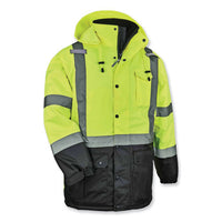 Glowear 8384 Class 3 Hi-vis Quilted Thermal Parka, Large, Lime, Ships In 1-3 Business Days