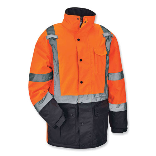 Glowear 8384 Class 3 Hi-vis Quilted Thermal Parka, Small, Orange, Ships In 1-3 Business Days