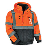 Glowear 8381 Class 3 Hi-vis 4-in-1 Quilted Bomber Jacket, Orange, 2x-large, Ships In 1-3 Business Days