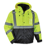 Glowear 8381 Class 3 Hi-vis 4-in-1 Quilted Bomber Jacket, Lime, 3x-large, Ships In 1-3 Business Days