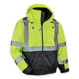 Glowear 8377 Class 3 Hi-vis Quilted Bomber Jacket, Lime, Medium, Ships In 1-3 Business Days