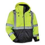 Glowear 8377 Class 3 Hi-vis Quilted Bomber Jacket, Lime, X-large, Ships In 1-3 Business Days