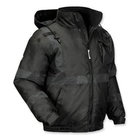 Glowear 8377ev Non-certified Hi-vis Quilted Bomber Jacket, Black, Small, Ships In 1-3 Business Days