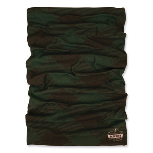 Chill-its 6485 Multi-band, Polyester, One Size Fits Most, Green Buffalo Plaid, Ships In 1-3 Business Days