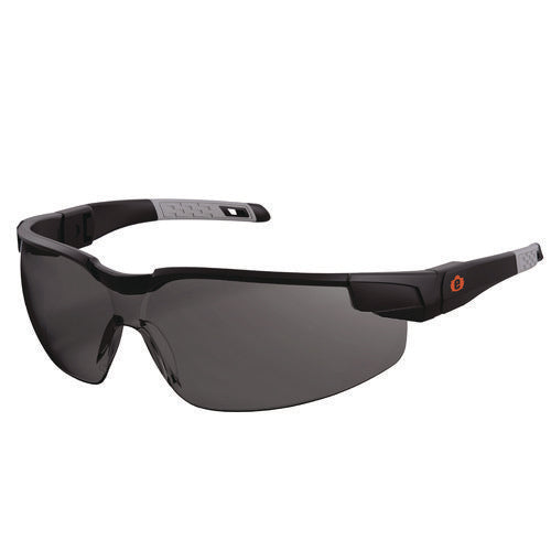 Skullerz Dellenger Anti-scratch/enhanced Anti-fog Safety Glasses, Adj Temple/black Frame,smoke Polylens,ships In 1-3 Bus Days