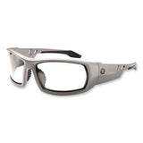 Skullerz Odin Safety Glasses, Matte Gray Nylon Impact Frame, Clear Polycarbonate Lens, Ships In 1-3 Business Days