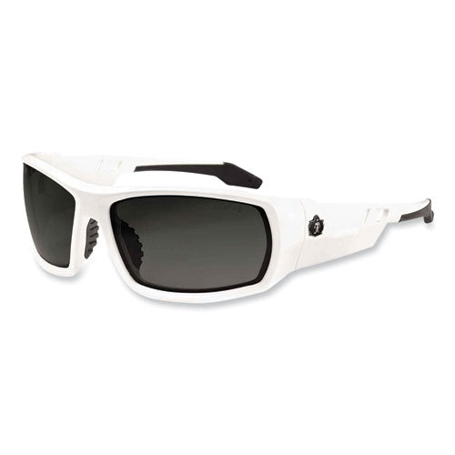 Skullerz Odin Safety Glasses, White Nylon Impact Frame, Smoke Polycarbonate Lens, Ships In 1-3 Business Days