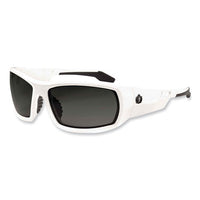 Skullerz Odin Safety Glasses, White Nylon Impact Frame, Polarized Smoke Polycarbonate Lens, Ships In 1-3 Business Days