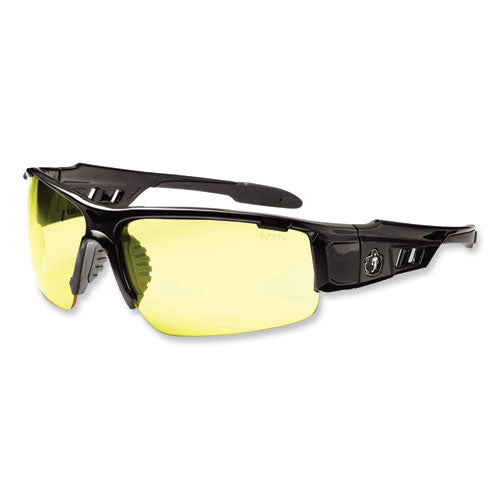 Skullerz Dagr Safety Glasses, Black Nylon Impact Frame, Yellow Polycarbonate Lens, Ships In 1-3 Business Days