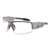 Skullerz Dagr Safety Glasses, Matte Gray Nylon Impact Frame, Anti-fog Clear Polycarbonate Lens, Ships In 1-3 Business Days