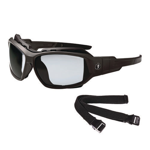 Skullerz Loki Anti-scratch/anti-fog Convert Safety Spoggles, Strap, Black Frame, In/outdoor Poly Lens, Ships In 1-3 Bus Days