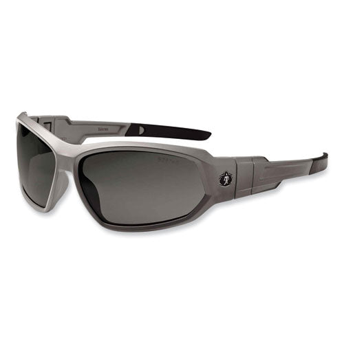 Skullerz Loki Safety Glasses/goggles, Matte Gray Nylon Impact Frame, Polarized Smoke Polycarb Lens,ships In 1-3 Business Days