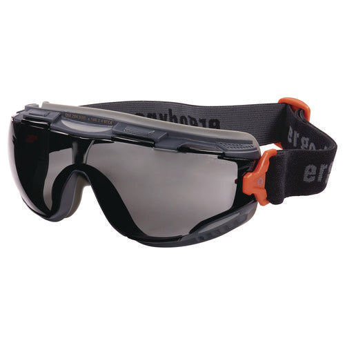 Skullerz Arkyn Anti-scratch And Enhanced Anti-fog Safety Goggles With Elastic Strap, Smoke, Ships In 1-3 Business Days