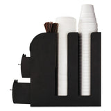 Coffee Condiment Caddy Organizer, 5 2-5 X 11 X 12 3-5, Black