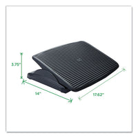 Adjustable Height Ergonomic Footrest, 17.62 X 14 X 3.75, Black