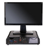 Perch Monitor Stand And Desk Organizer, 13" X 12.5" X 3", Black