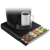 Coffee Pod Drawer, Fits 26 Pods, 14 3-4 X 13 1-4 X 2 3-4, Black