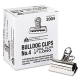 Bulldog Clips, Jumbo, Nickel-plated, 12-box