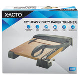 Heavy-duty Wood Base Guillotine Trimmer, 12 Sheets, 12" X 12"