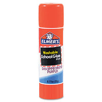 School Glue Stick, 0.77 Oz, Applies Purple, Dries Clear, 6-pack