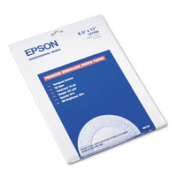 Premium Photo Paper, 10.4 Mil, 8.5 X 11, Semi-gloss White, 20-pack
