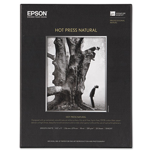 Hot Press Natural Fine Art Paper, 17 Mil, 13 X 19, Smooth Matte Natural, 25-pack