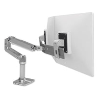 Ergotron Lx Dual Direct Monitor Arm For Monitors Up To 25", 33.5w X 33.5d X 21h, Polished Aluminum