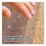 Performance Series Chair Mat With Anchorbar For Carpet Up To 1", 36 X 48, Clear