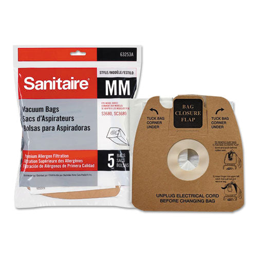 Style Mm Disposable Dust Bags W-allergen Filter For Sc3683a-sc3683b, 5-pk